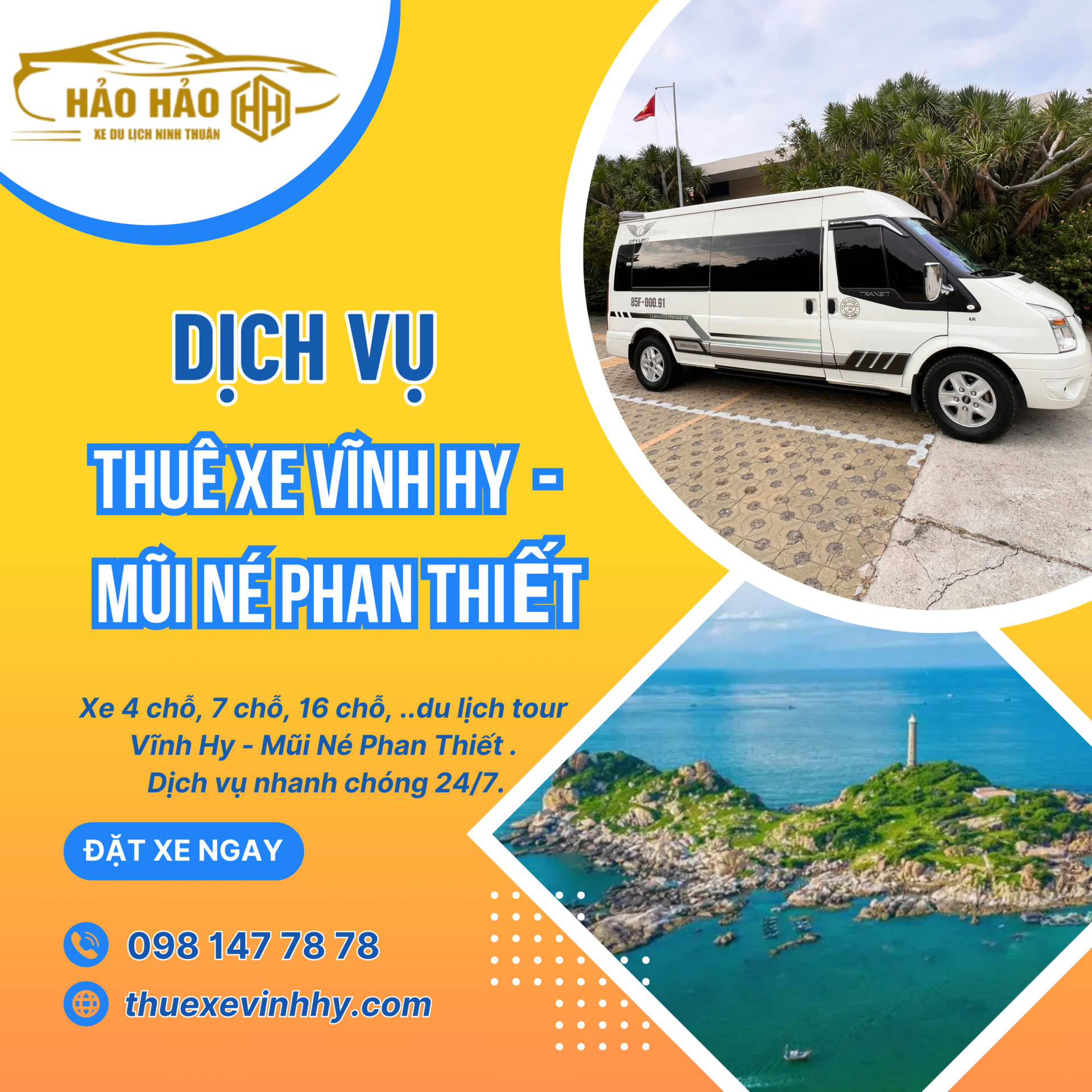 Xe Du Lịch Vĩnh Hy Mũi Né, xe tour vĩnh hy mũi né