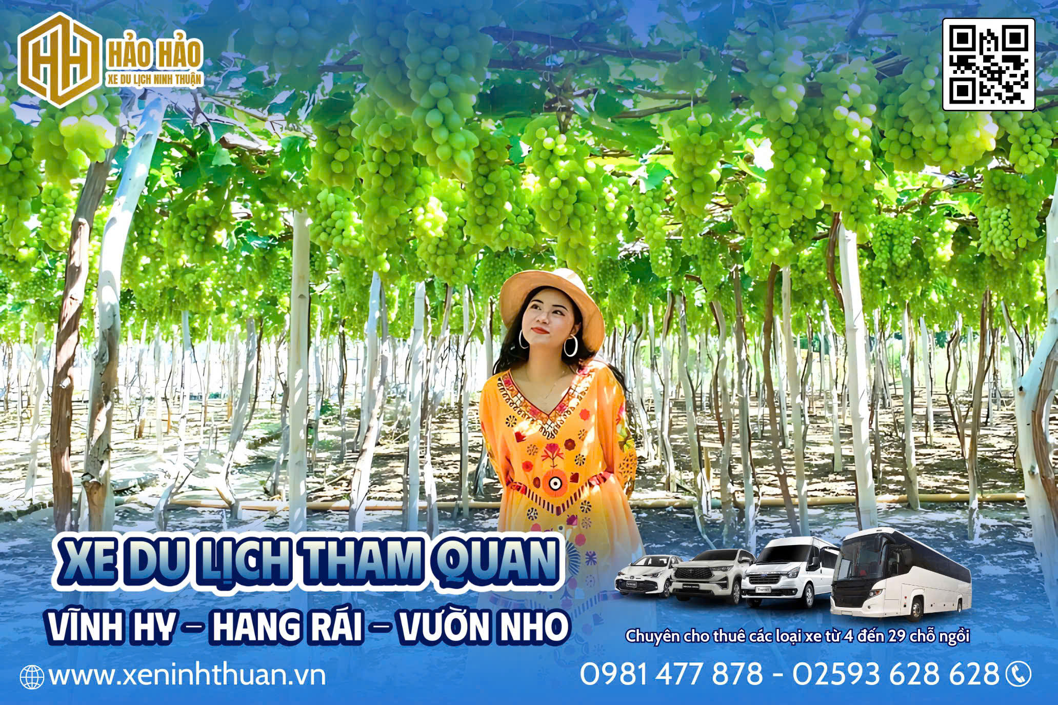thuê xe tham quan Vườn Nho Thái An thuê xe vườn nho Thái An