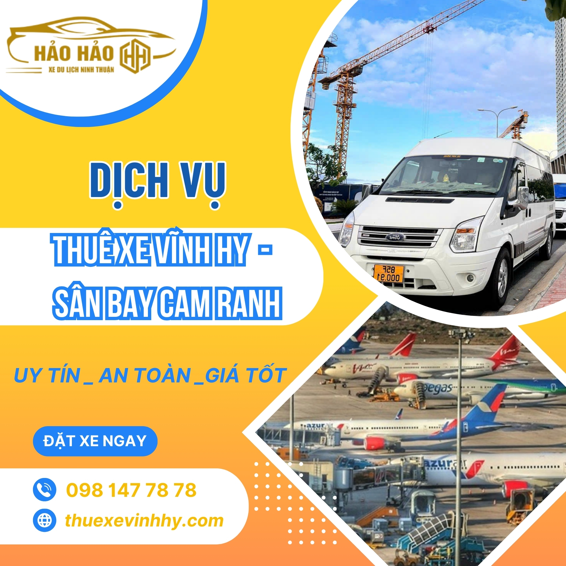 Thuê xe vĩnh hy sân bay cam ranh
